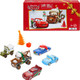 Mattel Disney and Pixar Cars Toy Multipack, Set of 5 Winter-Themed Vehicles Including a Holiday Hotshot Lightning McQueen & 2 Plastic Accessories ( Exclusive)