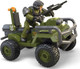 Mega Bloks MEGA Halo The Series ATV Building Toys Set, FLEETCOM Mongoose Vehicle with 79 Pieces, 1 Poseable Articulation Figure, Green, Kids or Adults