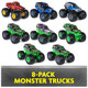Monster Jam , Grave Digger 40th Anniversary 8-Pack Monster Trucks with Bonus Accessories, 1:64 Scale, Kids Toys for Boys and Girls 3 and up