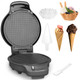 Baker'S Friend Waffle Cone Maker Machine With Browning Control 7.5 Ice Cream Cone Maker Cone Roller & Bowl Press Includedthin Waffle Maker Crispy Nonstick Waffle Bowl Makergraphite
