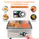 Beautiq Commercial Electric Griddle 14" Electric Countertop Flat Top Griddle1600W 110V Non-Stick Electric Flat Top Grill Stainless Steel Teppanyaki Grill122„‰-572„‰ Adjustable Temperature For Restaurant Home