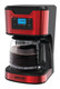 Better Chef Programmable 12-Cup Coffee Maker 1-4 Cup Setting Auto-Pause To Serve 2Hr Keep Warm Perma-Filter Stainless (Red)