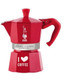 Bialetti Moka Express 3-Cup Red "I Love Coffee" (Limited Edition)