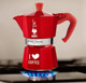 Bialetti Moka Express 3-Cup Red "I Love Coffee" (Limited Edition)