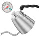 Coffee Gator Gooseneck Kettle With Thermometer - 40Oz Premium Stainless Steel Pour Over Coffee Maker Kettles Stove Top W/Precision Drip Spout For Drip Coffee French Press Tea Kettle 5 Cup 1.2L