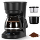 Electactic 5-Cup Programmable Drip Coffee Maker A Compact Coffee Machine With A Digital Clock And 24-Hour Programmable Timer Featuring Auto Shut-Off And A Removable Filter Basket For Home & Office.