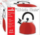 Eurohome Deep Red 2.5 Quart Whistling Tea Kettle - Constructed From 18/8 Stainless Steel And Ergonomic Stay Cool Handle With One-Hand Pouring Mechanism