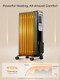 Fohere Oil Filled Radiator Heater For Indoor Use Large Room Safe With Thermostat 1500W Quiet Energy Efficient Space Heater With Remote 4 Modes 24H Timer Overheat Protection Black