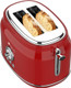 Frigidaire Eto102-White 2 Slice Toaster Retro Style Wide Slot For Bread English Muffins Croissants And Bagels 5 Adjustable Toast Settings Cancel And Defrost 900W Red