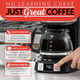 Gourmia Drip Coffee Maker “ 5 Cup One-Touch Brew Pause & Serve Adjustable 4 Hr Keep Warm Ez-View Water Window Black