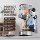 Jz.Cafe Espresso Machine 20 Bar Compact Espresso Maker Stainless Steel Expresso Coffee Machines With Steam Milk Frother & 34Oz Removable Water Tank For Home Cappuccino Machine Great