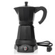 Laoion Cuban Coffee Maker 6 Or 3Cup Electric Espresso Coffee Maker Portable Cafeteras Electricas Modernas Electric Moka Pot With Detachable Base & Overheat Protection Coffee For Home Travel