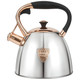 Luxgrace Tea Kettle -2.9 Quart Tea Kettles Stovetop Whistling Teapot Stainless Steel Tea Pots For Stove Top Whistle Tea Pot (Silver-Go)