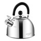 Maxcook Tea Kettle 5.7Qt 6L Whistling Tea Kettle For Stove Top 304 Stainless Steel Tea Pot Large Teapot For Stovetop Camping Kettle For Boiling Water (Mirror Polish)