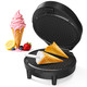 Novalife Waffle Cone Maker And Ice Cream Cone Maker With Cone Roller 1000W Double Side Even Heating Thin Waffle Maker Makes Crispy Waffle Cones 7.5" Nonstick Plate Waffle Cone Maker Machine Easy To Clean