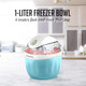 Ovente Electric Ice Cream Maker With Easy-Lock Lid 1Qt Zer Bowl For Healthy & Homemade Frozen Yogurt Sorbet And Gelato Mini Kitchen Appliance Ideal For Summer Desserts For Kids Blue Icm110Bl