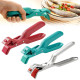 BNGXR Stainless Steel Gripper Clips Hot Dish Plate Anti-Scald Clip Non-slip Bowls Clamp Holder for Frying Pans Air Fryer Steamers Oven - Red