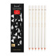 Brusarth Professional Charcoal Pencils Drawing Set - 6 Pieces Soft Medium And Hard Charcoal Pencils For Drawing, Sketching, Shading