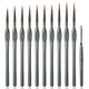 Golden Maple Detail Paint Brushes Set 10Pcs Miniature Brushes For Fine Detailing & Art Painting - Acrylic, Watercolor, Oil, Models