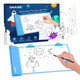Image Light Up Tracing Pad For Kids Drawing Tablet Board Children Portable Art Christmas  For Boys Girls Ages 6+ (Includes 10 Traceable Sheets And Two Clips), Durable & Fun Creative Toy(Blue)