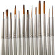 Jerry Q Art 13 Pcs Detail Paint Brushes, Double Color Synthetic Hair, High Performance For Oil, Acrylic And Watercolor Jq-501