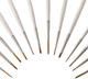 Jerry Q Art 13 Pcs Detail Paint Brushes, Double Color Synthetic Hair, High Performance For Oil, Acrylic And Watercolor Jq-501
