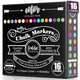 Loddie Doddie Chalk Markers - Pack Of 24, 6Mm Reversible Tips - Liquid Chalk Pens For Glass & Windows - Dry Erase Chalkboard Markers For Blackboard & Calendars - Non-Toxic Pens For Art & Decor