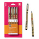 Sakura 50040 4-Piece Pigma Drawing Brush Pen Set, Sepia