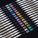 Shuttle Art Metallic Marker Pens, 30 Colors Metallic Paint Markers With 1 Coloring Book Fine Point For Diy Card, Calligraphy, Art And Crafting Projects, Works Great On Black Paper, Scrapbooks, Rock