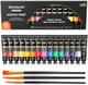 Shuttle Art Acrylic Paint Set, 15 X 12Ml Tubes Artist Quality Non Toxic Rich Pigments Colors Perfect For Kids Adults Beginners Artists Painting On Canvas Wood Clay Fabric Ceramic Crafts