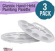 U.S. Art Supply 10-Well Plastic Artist Painting Palette (Pack Of 3) - Paint Color Mixing Trays - Art Students, Classroom, Class Craft Projects, Party Events - Acrylic, Oil, Watercolor, Tempera