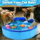 Baborui Cat Pool Toy With Fish-Water Cat Toys Portable Cat Pool Toy Cat Water Toys For Bored Indoor Cats Interactive Cat Toys For Indoor Cats For Endless Self Play