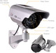 Dummy Fake Security Camera, Solar Powered Fake Surveillance Camera with Flash LED Dummy Bullet Simulated CCTV Camera,Indoor Outdoor Use Good for Home/Office/Shop/Garage - Silver Color Dummy Fake Security Camera, Solar Powered Fake Surveillance Camera with Flash LED Dummy Bullet Simulated CCTV Camera,Indoor Outdoor Use Good for Home/Office/Shop/Garage - Silver Color