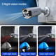 JOOAN 3MP Wireless Security Camera System Outdoor [10CH H.265+ & 2-Way Audio] 10CH NVR&4Pcs HD1296P Surveillance Cameras, IP67 Weatherproof, Color Night Vision, Motion Detection&Alert, Work with Alexa