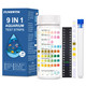 Funswtm Aquarium Test Strips For Freshwater Fish Â€Œ 9 In 1 Fish Tank Water Test Strips Fast & Easy Color Chart For Beginners Test Ammonia Nitrite Nitrate Ph Chlorine Hardness 50 Strips
