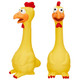 Hungdao 1 Pcs Horse Toys Latex Squeaky Squeeze Chicken Squeak Turkey Balls For Play Fake Screaming Chicken Toys For Horses Soccer Ball For Reduce Separation Anxiety Noise Maker (Yellow)