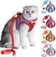 Jsxd Cat HarnessLeash And Collar SetEscape Proof Kitten Vest Harness For WalkingEasy Control Night Safe Pet Harness With Reflective Strap And Bell For Small Large KittenFit For PuppyRabbit
