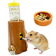 Jwizyotr Hamster Water Bottle No Drip Hamster Water Dispenser Ceramic Feeder With Food Bowl Cage Accessories For Mice Rats Hedgehog Chinchilla (Green 1Pcs)