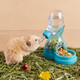 Kassiva 2 In 1 Hamster Water Bottle No Drip With Large Capacity Automatic Food Dispenser Small Animal Feeder For Syrian Dwarf Hamster Mouse Rat Degu (Blue 3Oz)