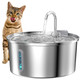 Koogmoon Cat Water Fountain Stainless Steel: 108Oz/3.2L Cat Fountain For Drinking - Pet Water Fountain For Cats Inside - Automatic Cat Water Dispenser Bowl - Cat Feeding & Watering Supplies 6 Filters 3 Sponges