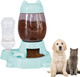 Mltao Automatic Cat & Dog Feeder Set - Self-Dispensing Food And Water Dispenser Large Capacity (Green)