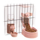 Oncpcare Rabbit Food And Water Bowl Set For Cage - Small Animal Food Dish For Rabbits Ferrets Cats Birds