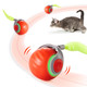 Potaroma Moving Ball Cat Toys With Feather Tail Rechargeable Interactive Toy For Indoor Cats Exercise Smart Interactive Kitten Rolling Ball Orange