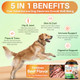Puyrzoe 5-In-1 Dog Flea And Tick Treatment Chewable Natural Flea And Tick Prevention For Dogs Chewable - Flea & Tick Hip & Joint Skin & Coat Immunity Support Digestive For All Breeds & Sizes
