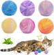 Retro Shaw Cat Toys BallsCatnip Ball With Bell InsideWool Balls Toy With Silvervine Catnip Fill DInteractive Cat Nip Ball For Indoor Kitten Kitty 6 Pcs