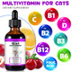 Sdjufei Cat Multivitamin15 In 1 Cat Vitamins And Supplements Cat Vitamins For Indoor Cats Liquid Drops For Heart Health Bones Joint Skin & Coat Immune System Support 60Ml 2 Fl.Oz