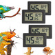 Serundo Auto Reptile Thermometer And Humidity Gauge Digtal Terrarium Thermometer Rectangle Bearded Dragon Cage Accessories Reptile Temp And Humidity Gauge For Leopard Gecko Hermit Crab Gecko Lizard Etc 2Pc