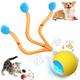 Tchernt 2 Packs Speed 2.0 Tail Interactive Cat Toys For Indoor Cats Chirping & Motion Activate Cat Toy Smart Kitten Rolling Ball Moving Ball Toys Rechargeable Dog Cats Bal L For Enrichment Exercise