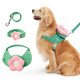 Vetreska Flora Dog Harness Leash And Collar Set No Pull Dog Vest Harness For Walking And Training Adjustable Easy Control And Soft Padded Pet Harness And Backpack For Small Medium Large Dogs L