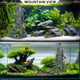 Vmcn Aquarium Decoration Large And Tall For Fish Tank Rock Thematic Ornaments Aquarium Mountain View Stone Ornaments Aquarium Decor Tree House Cave Fish Tank Landscape - Extra Large